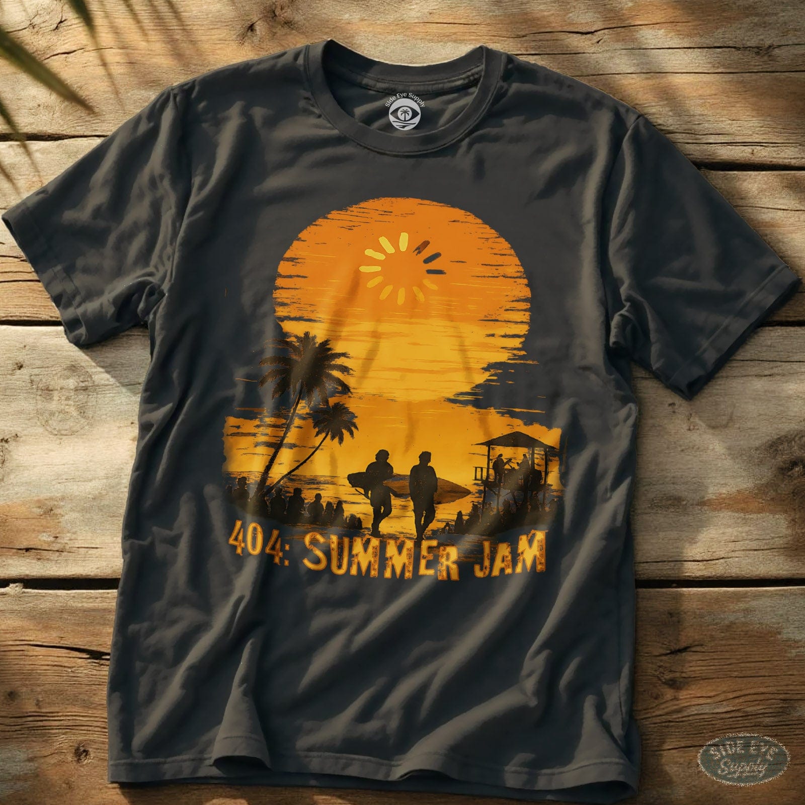 404 -Summer Jam Tee Charcoal / S - by Side Eye Supply - Surf Beach Life Apparel