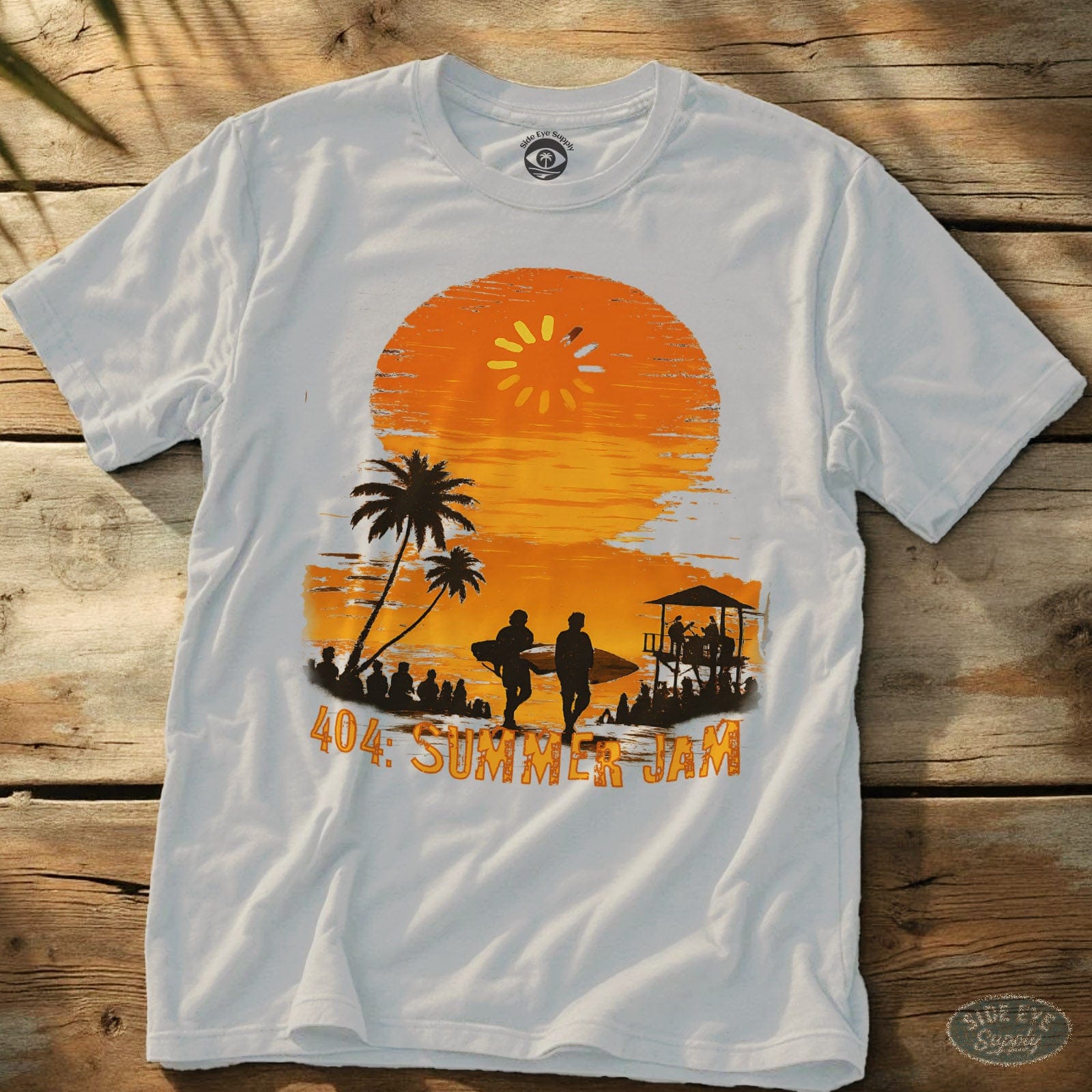 404 -Summer Jam Tee White / S - by Side Eye Supply - Surf Beach Life Apparel