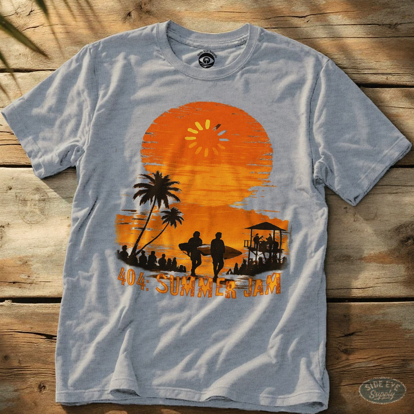 404 -Summer Jam Tee Sport Grey / S - by Side Eye Supply - Surf Beach Life Apparel