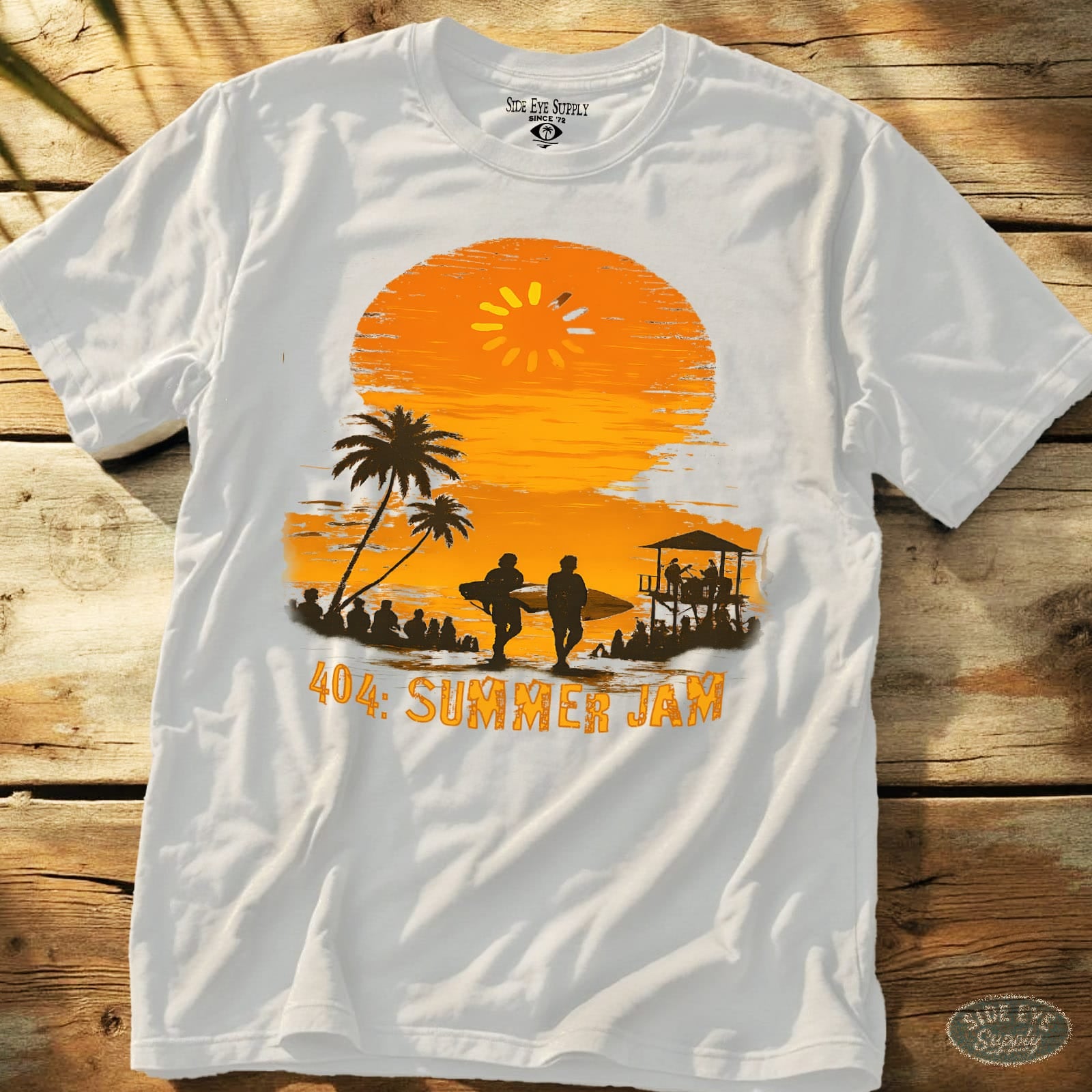 404 -Summer Jam Tee White / S - by Side Eye Supply - Surf Beach Life Apparel