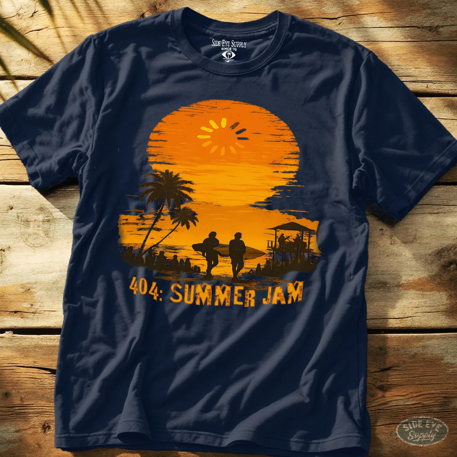 404 -Summer Jam Tee Navy / S - by Side Eye Supply - Surf Beach Life Apparel