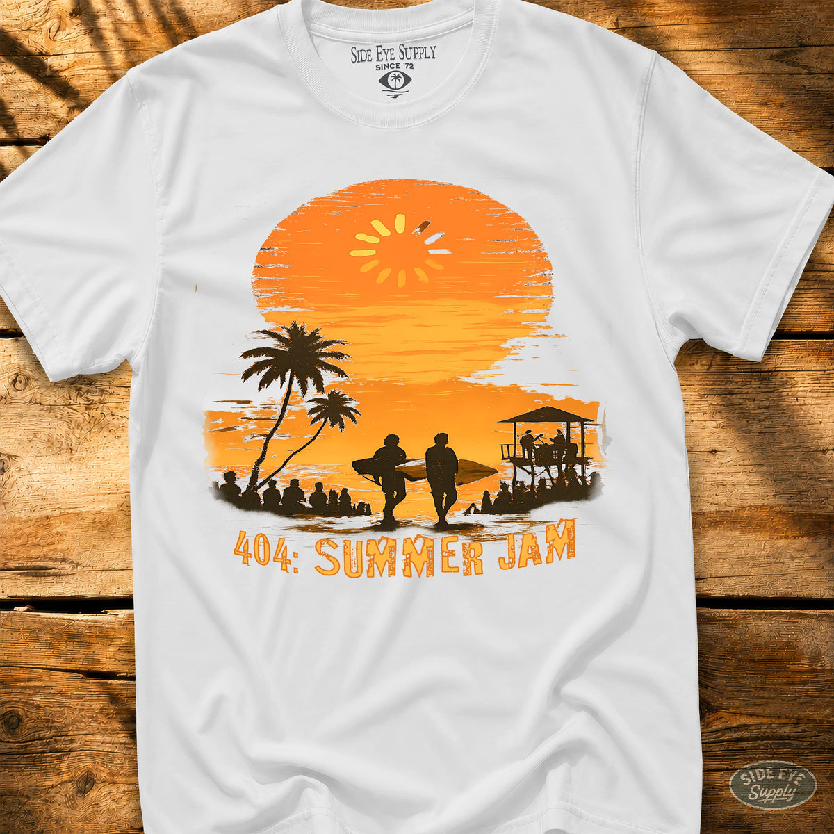 404 -Summer Jam Tee White / S - by Side Eye Supply - Surf Beach Life Apparel