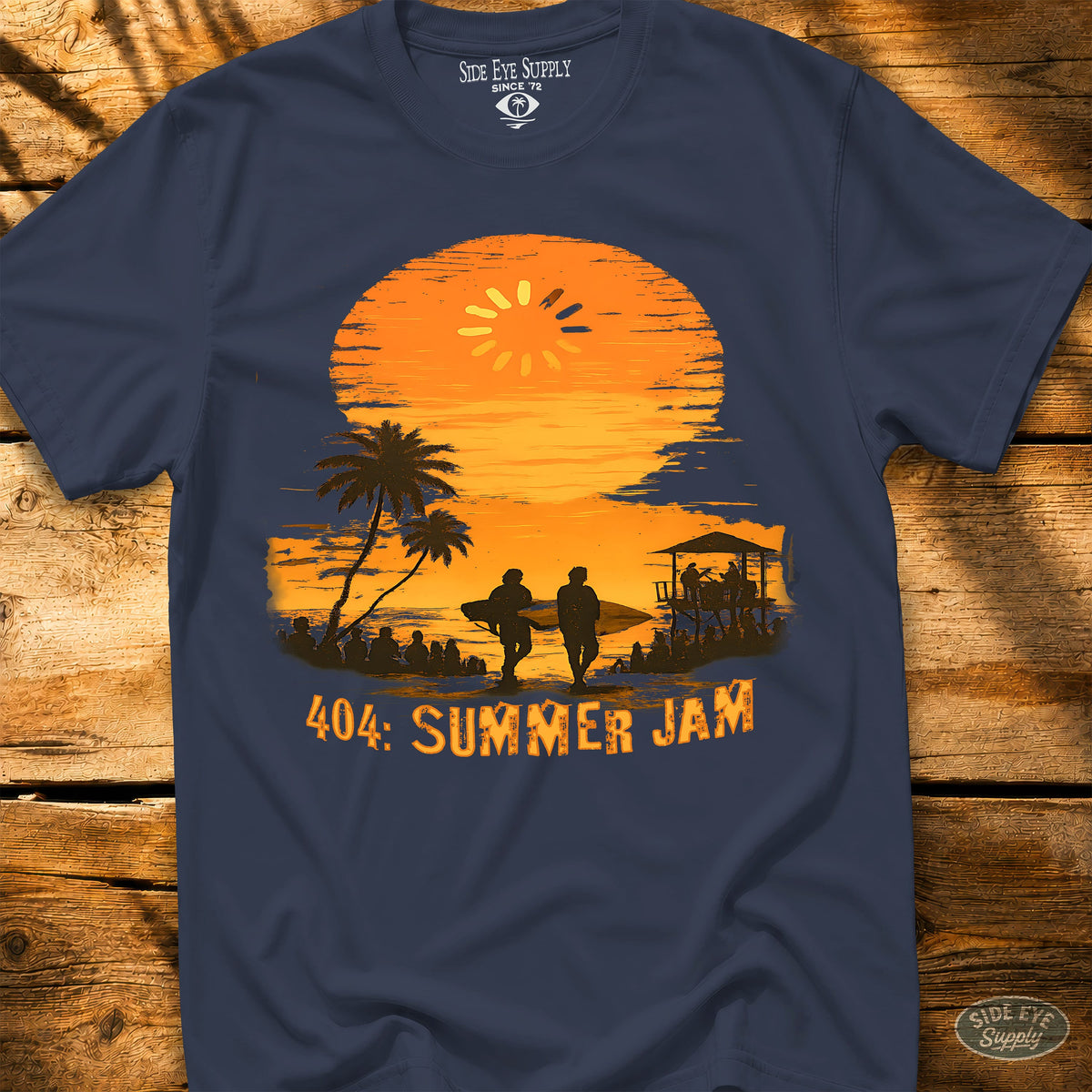 404 -Summer Jam Tee Navy / S - by Side Eye Supply - Surf Beach Life Apparel