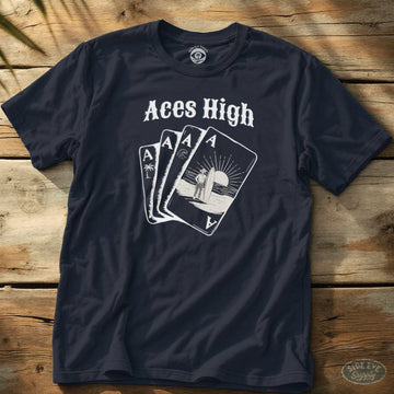 Aces High Tee Navy / S - by Side Eye Supply - Surf Beach Life Apparel