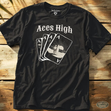 Aces High Tee Black / S - by Side Eye Supply - Surf Beach Life Apparel