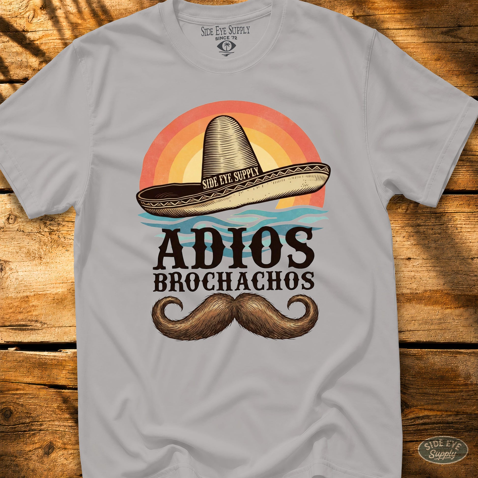 Adios Brochachos Tee Ice Grey / S - by Side Eye Supply - Surf Beach Life Apparel
