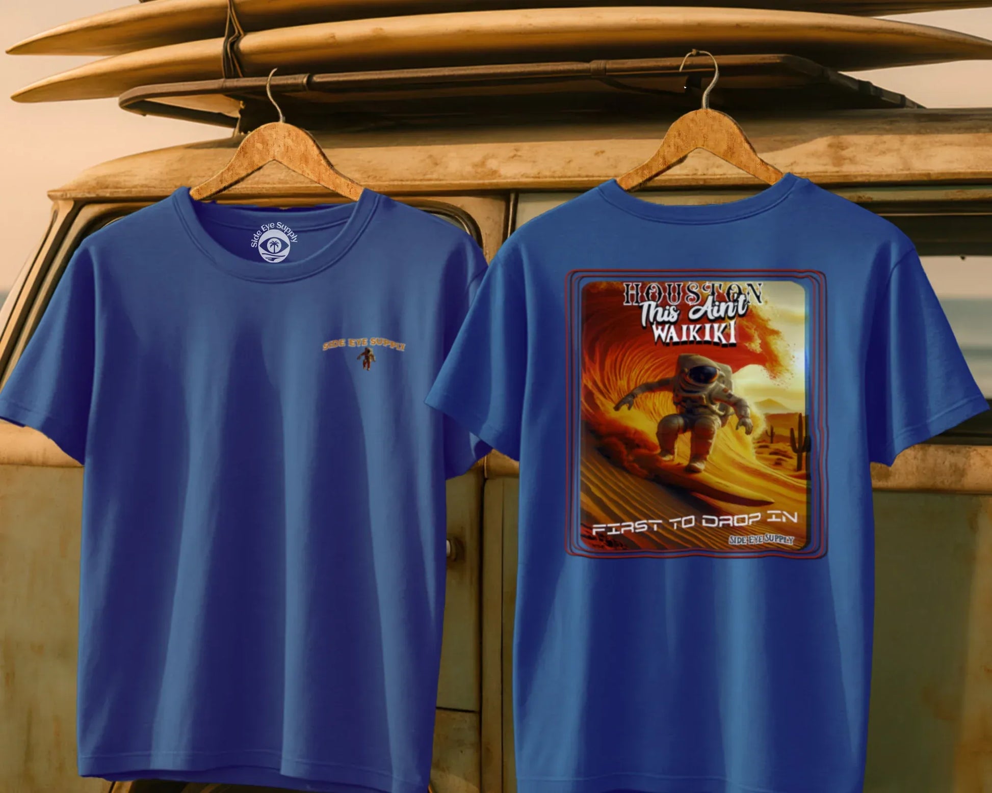Ain't Waikiki Tee Royal / S - by Side Eye Supply - Surf Beach Life Apparel