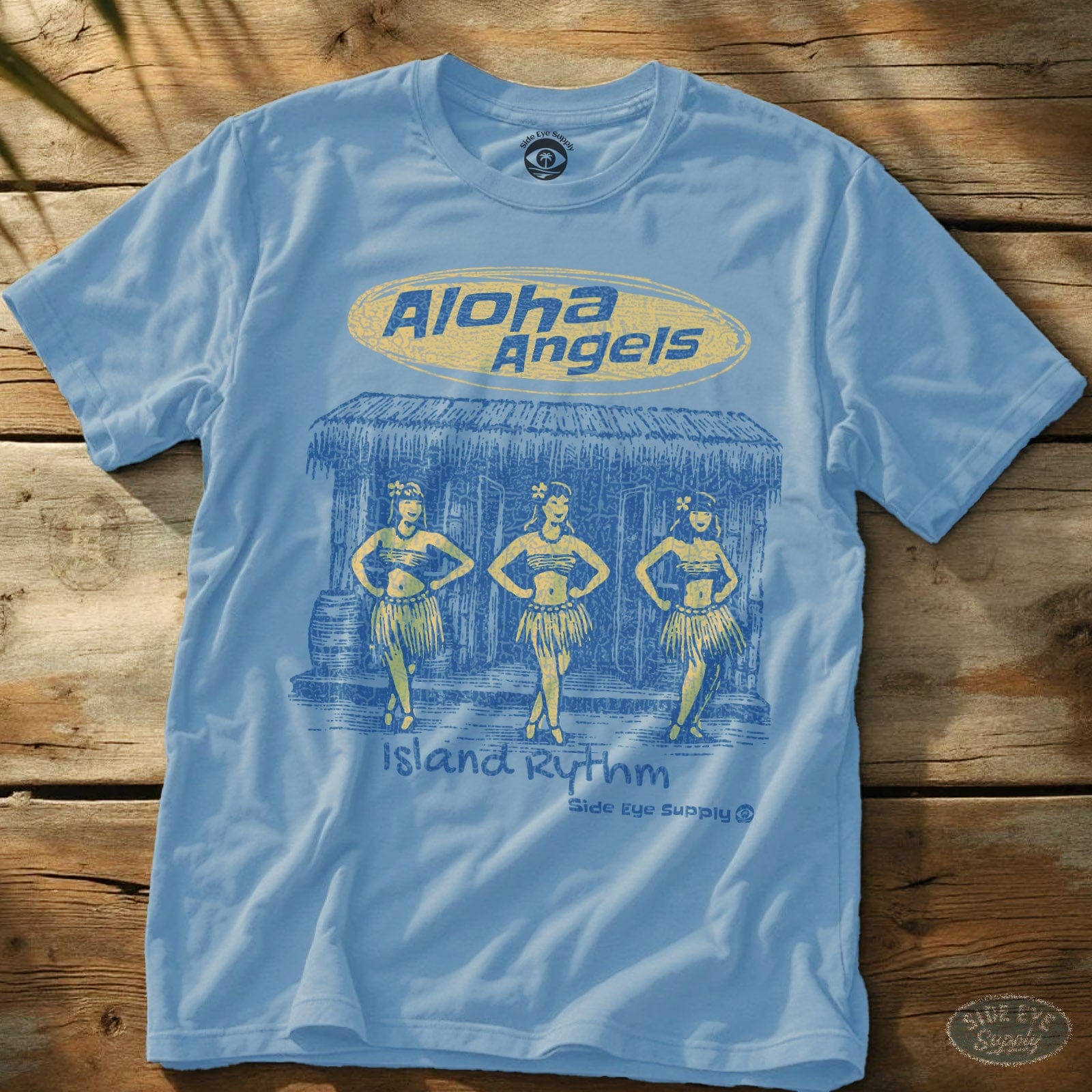 Aloha Angels Tee Light Blue / S - by Side Eye Supply - Surf Beach Life Apparel