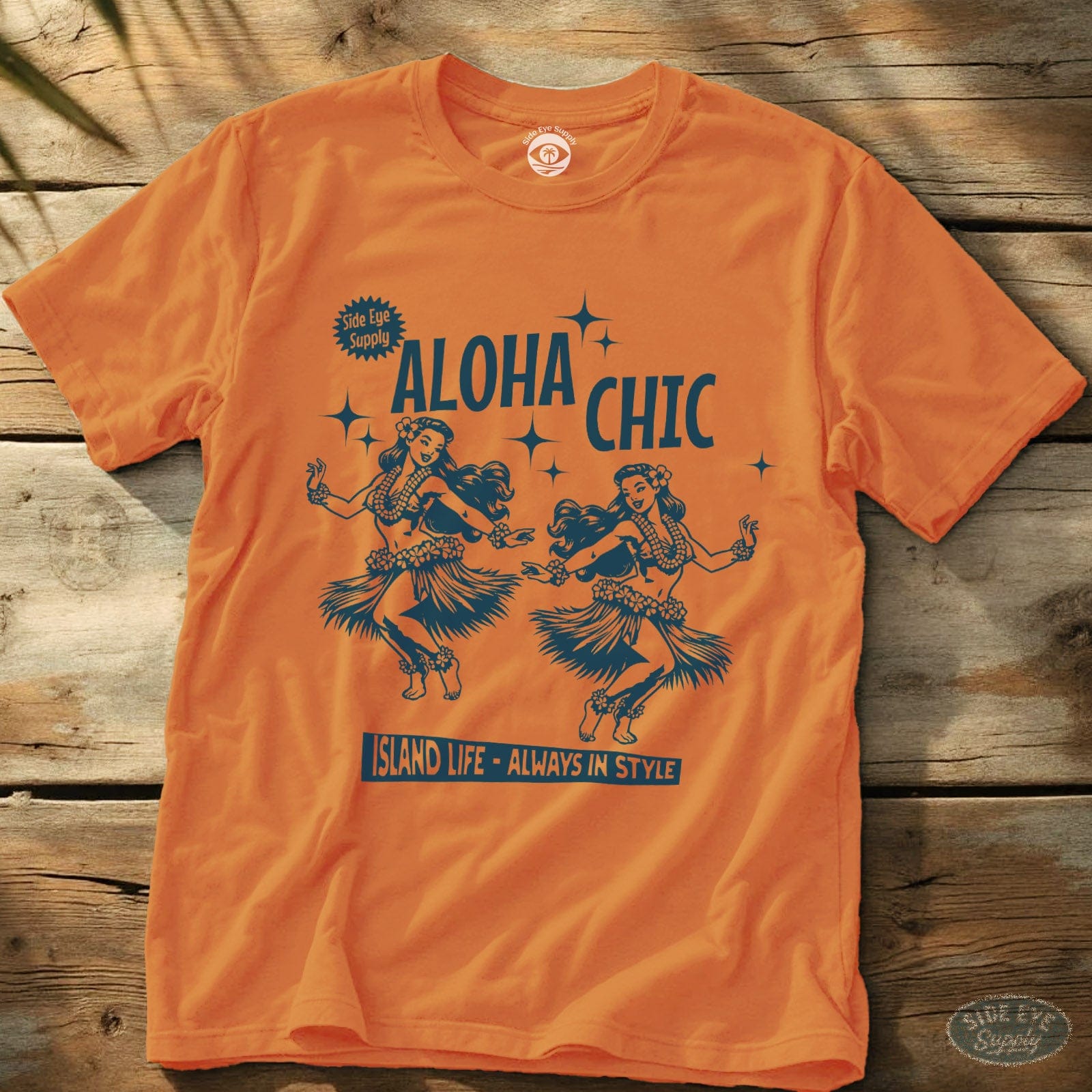 Aloha Chic Tee Orange / S - by Side Eye Supply - Surf Beach Life Apparel