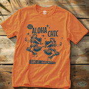 Aloha Chic Tee Orange / S - by Side Eye Supply - Surf Beach Life Apparel