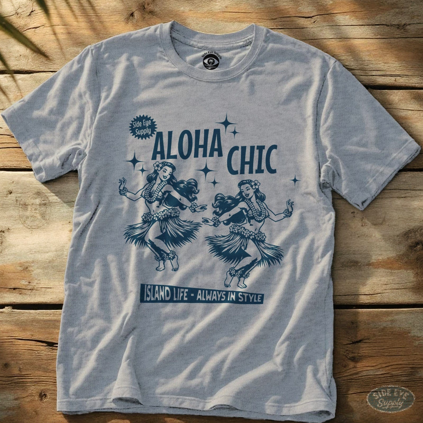 Aloha Chic Tee Sport Grey / S - by Side Eye Supply - Surf Beach Life Apparel