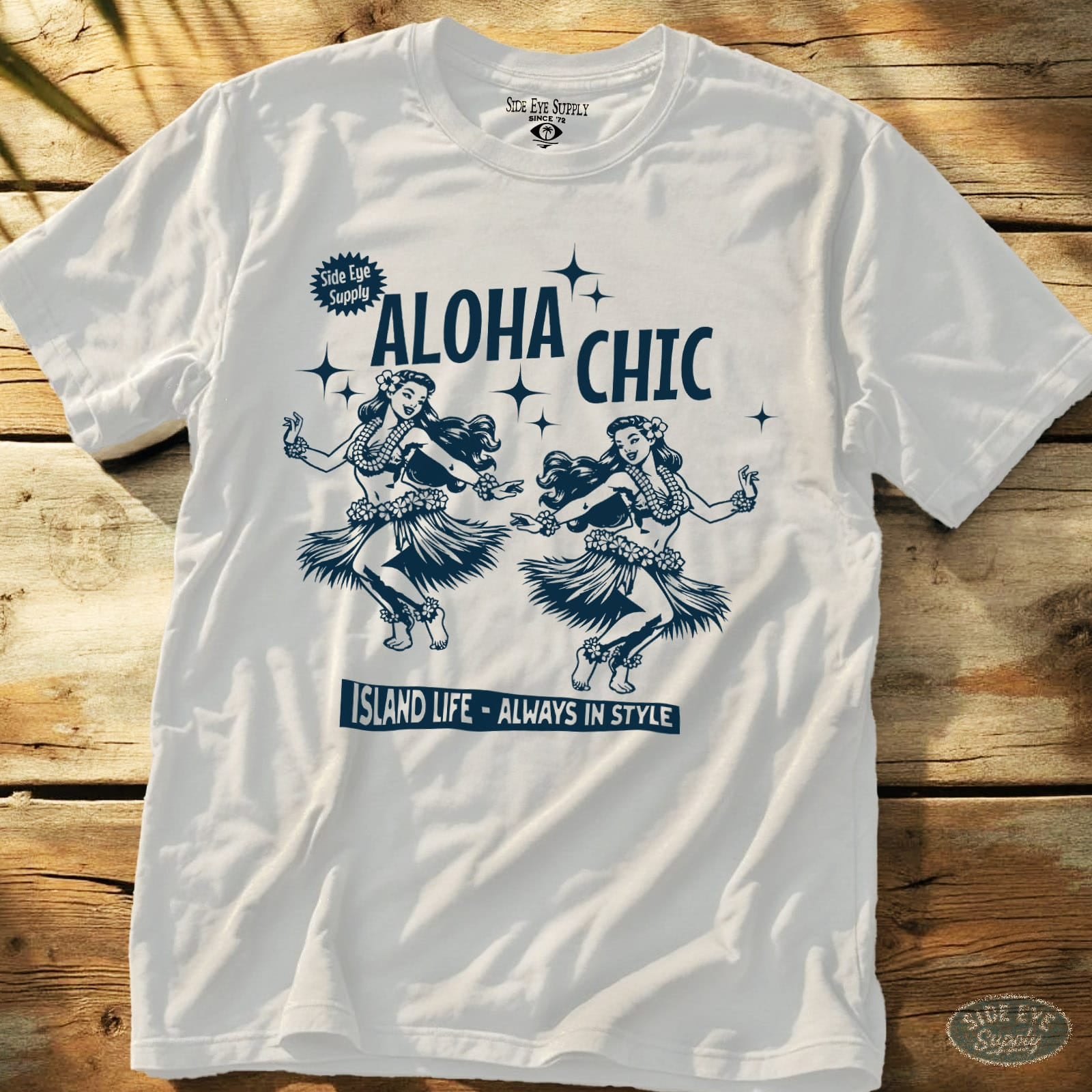 Aloha Chic Tee White / S - by Side Eye Supply - Surf Beach Life Apparel