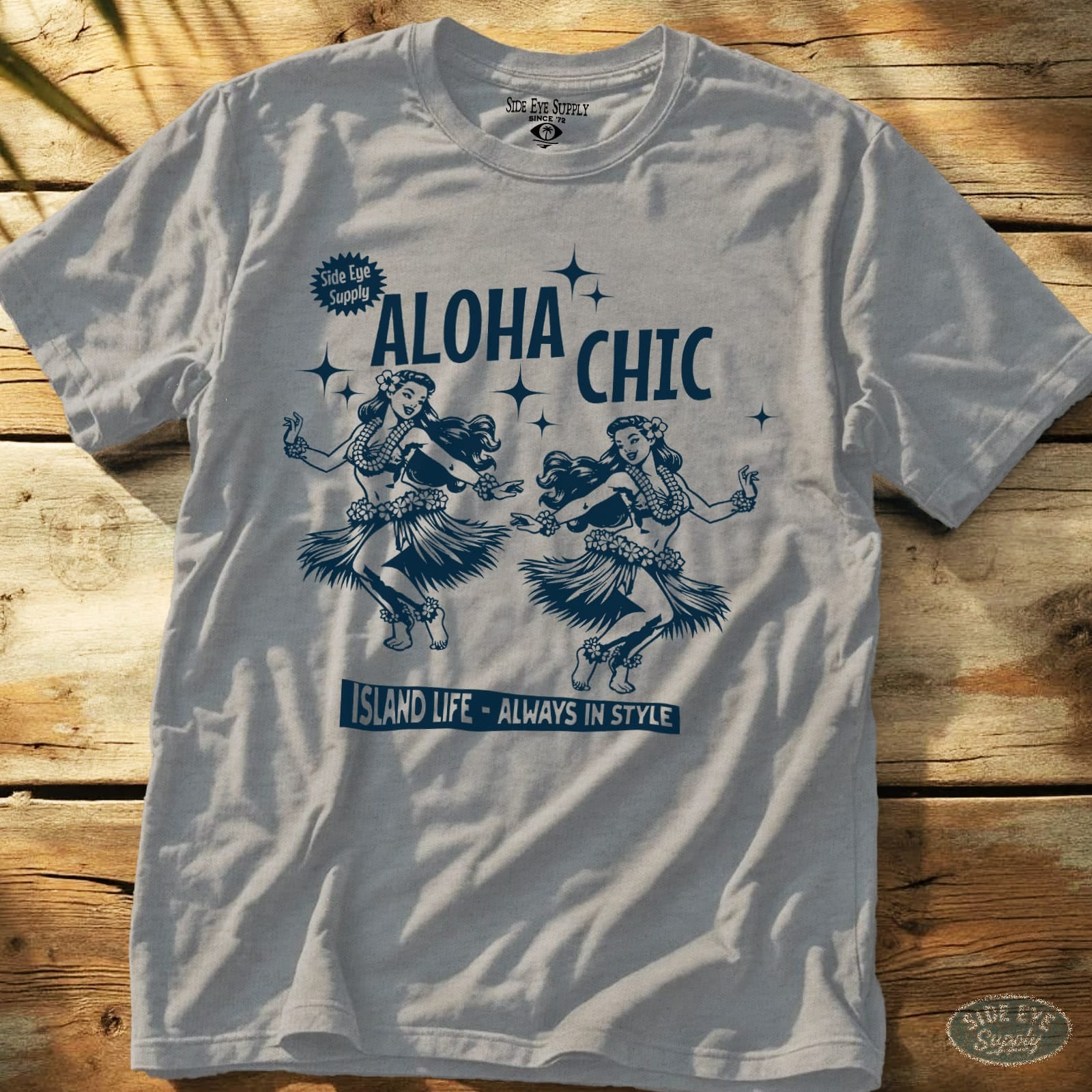 Aloha Chic Tee Sport Grey / S - by Side Eye Supply - Surf Beach Life Apparel