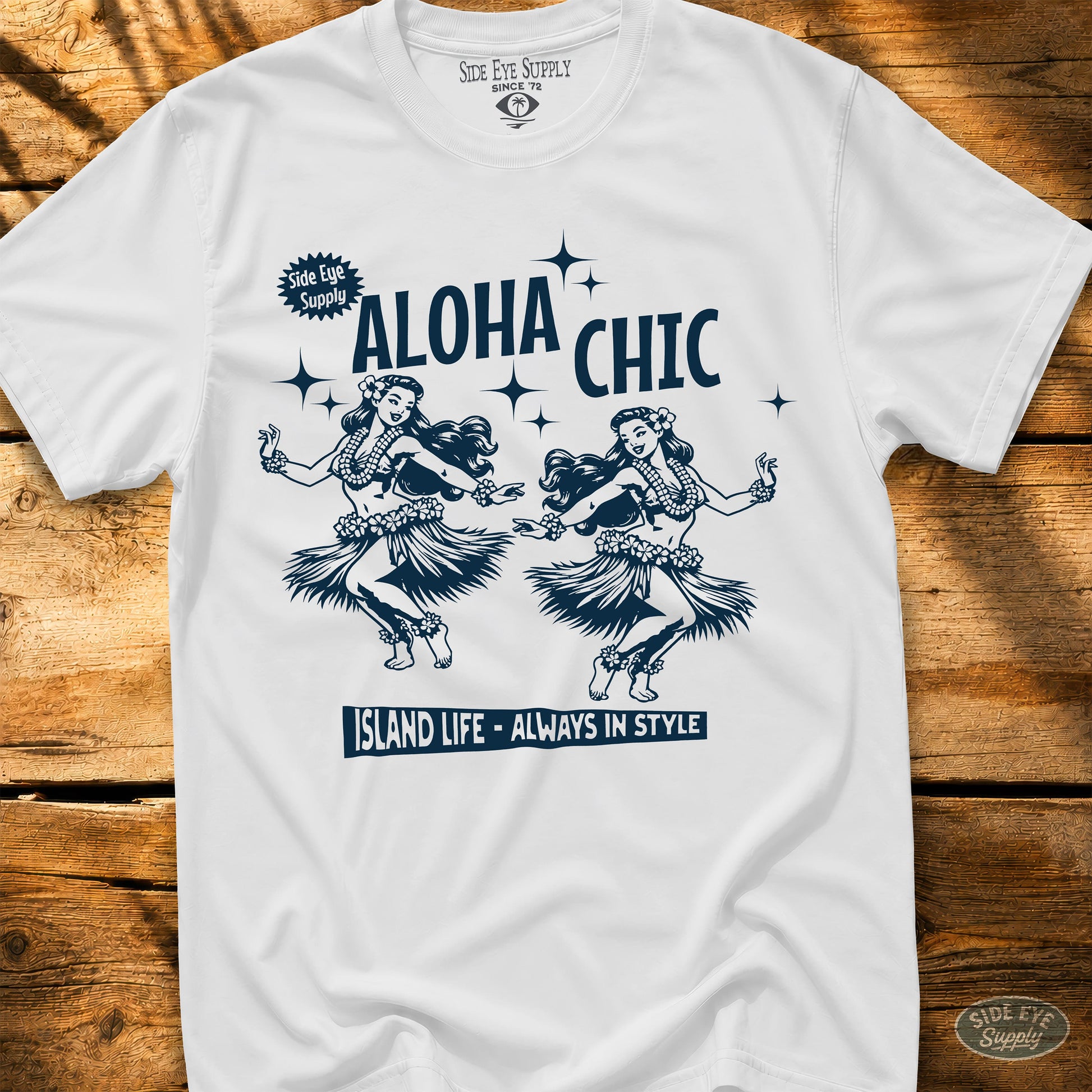 Aloha Chic Tee White / S - by Side Eye Supply - Surf Beach Life Apparel
