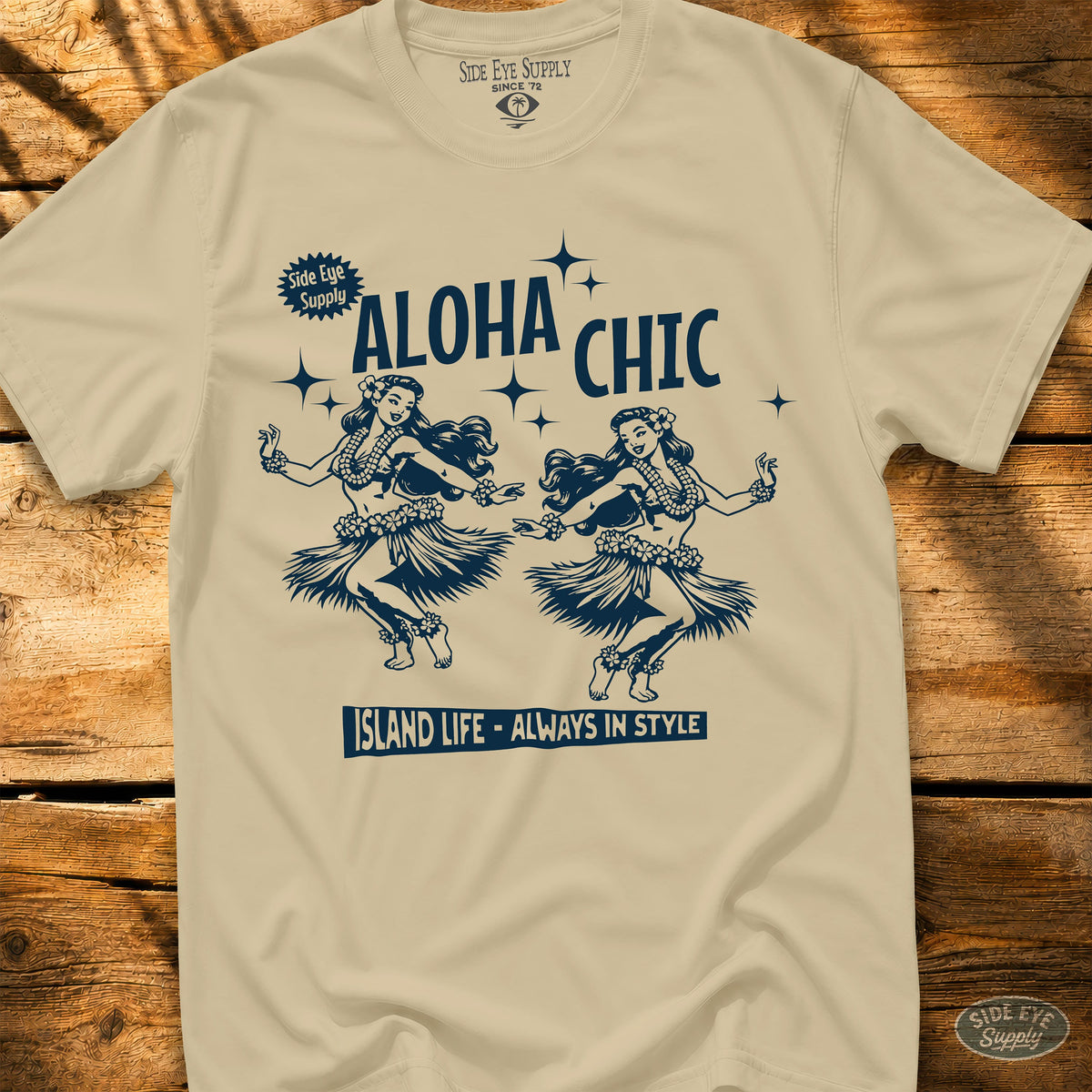 Aloha Chic Tee Sand / S - by Side Eye Supply - Surf Beach Life Apparel