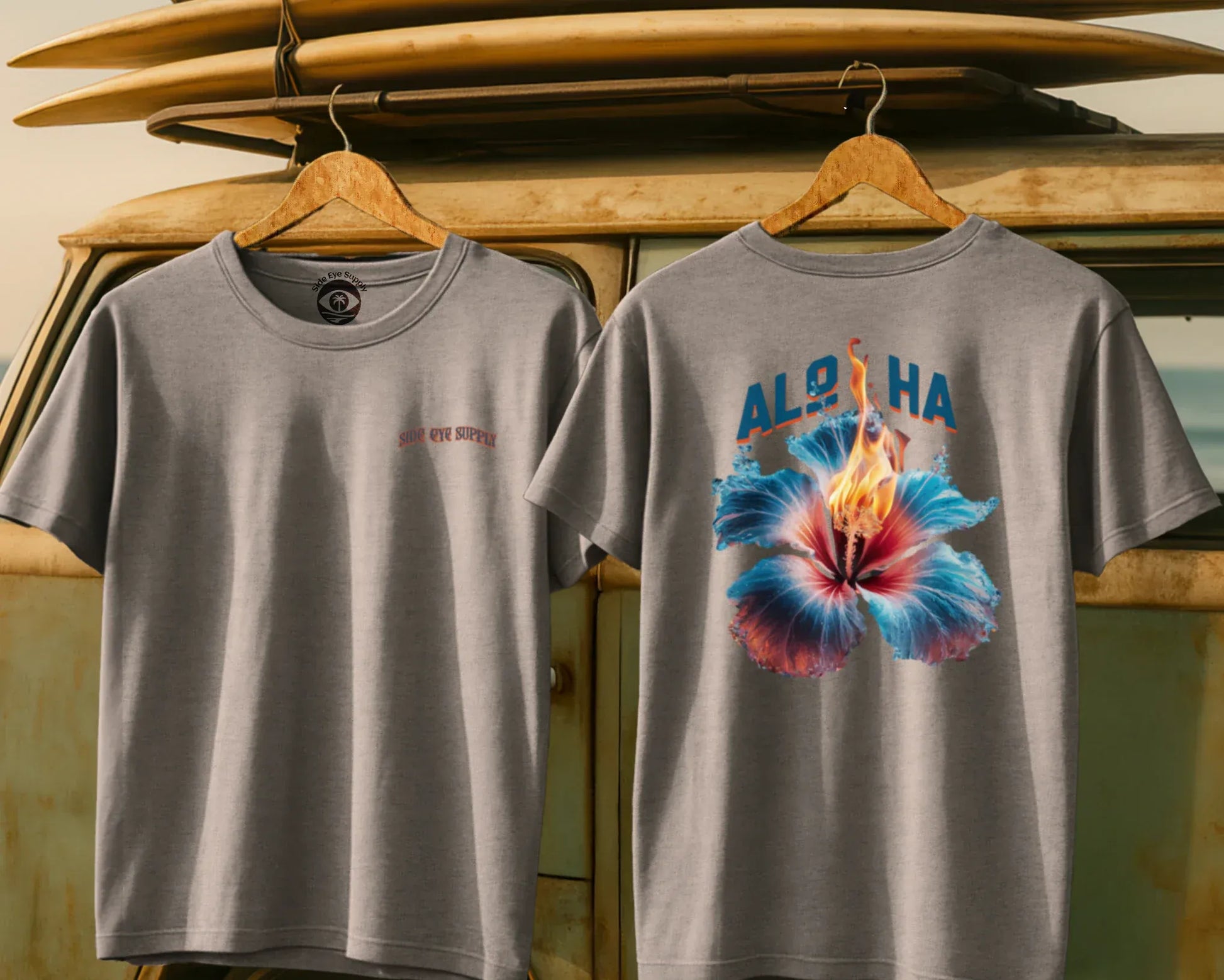 Aloha Tee Sport Grey / S - by Side Eye Supply - Surf Beach Life Apparel