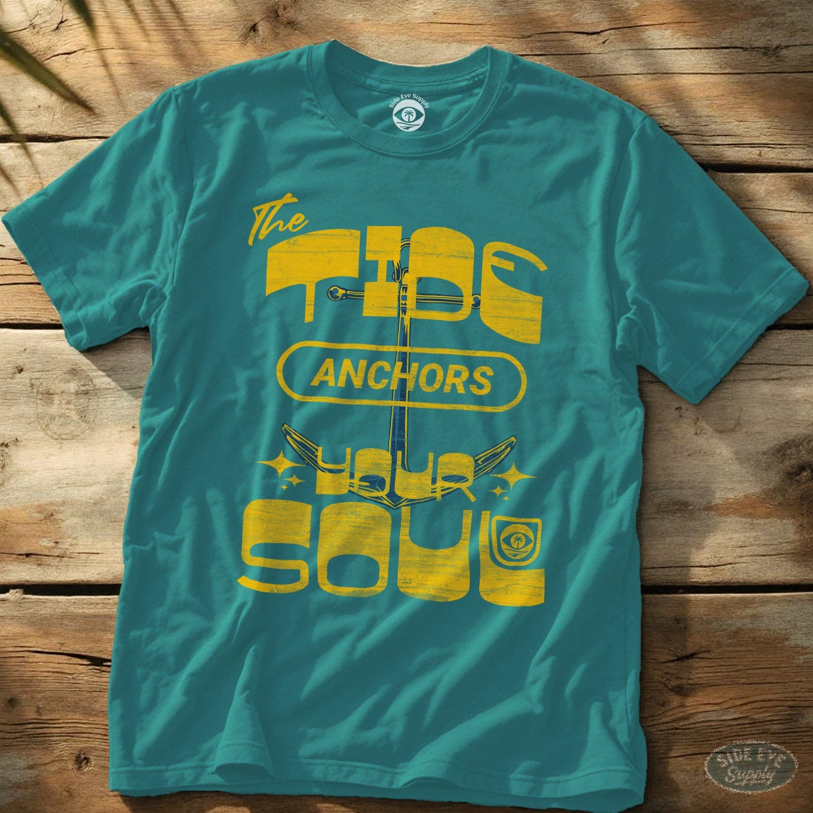 Anchor The Soul Tee Tropical Blue / S - by Side Eye Supply - Surf Beach Life Apparel
