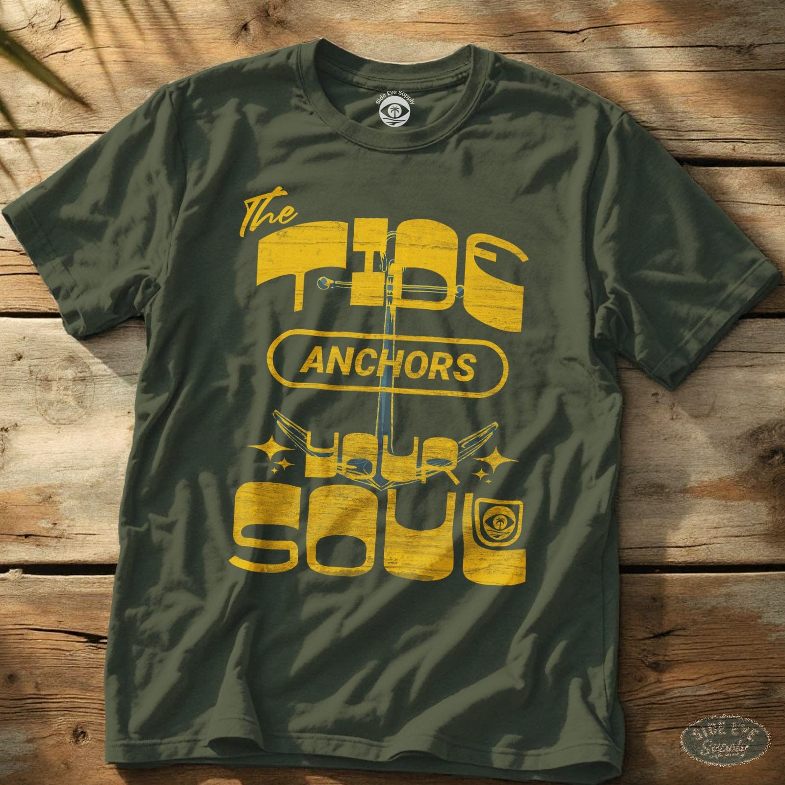 Anchor The Soul Tee Military Green / S - by Side Eye Supply - Surf Beach Life Apparel