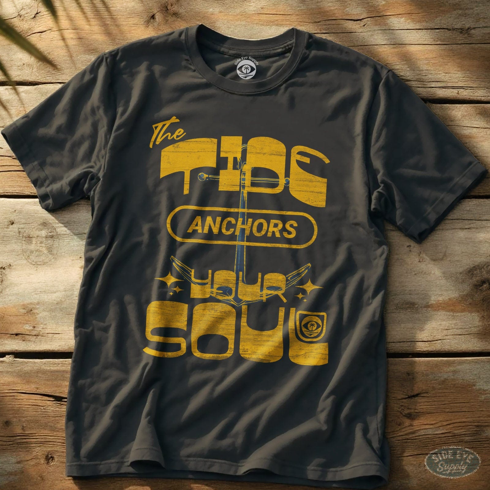 Anchor The Soul Tee Charcoal / S - by Side Eye Supply - Surf Beach Life Apparel