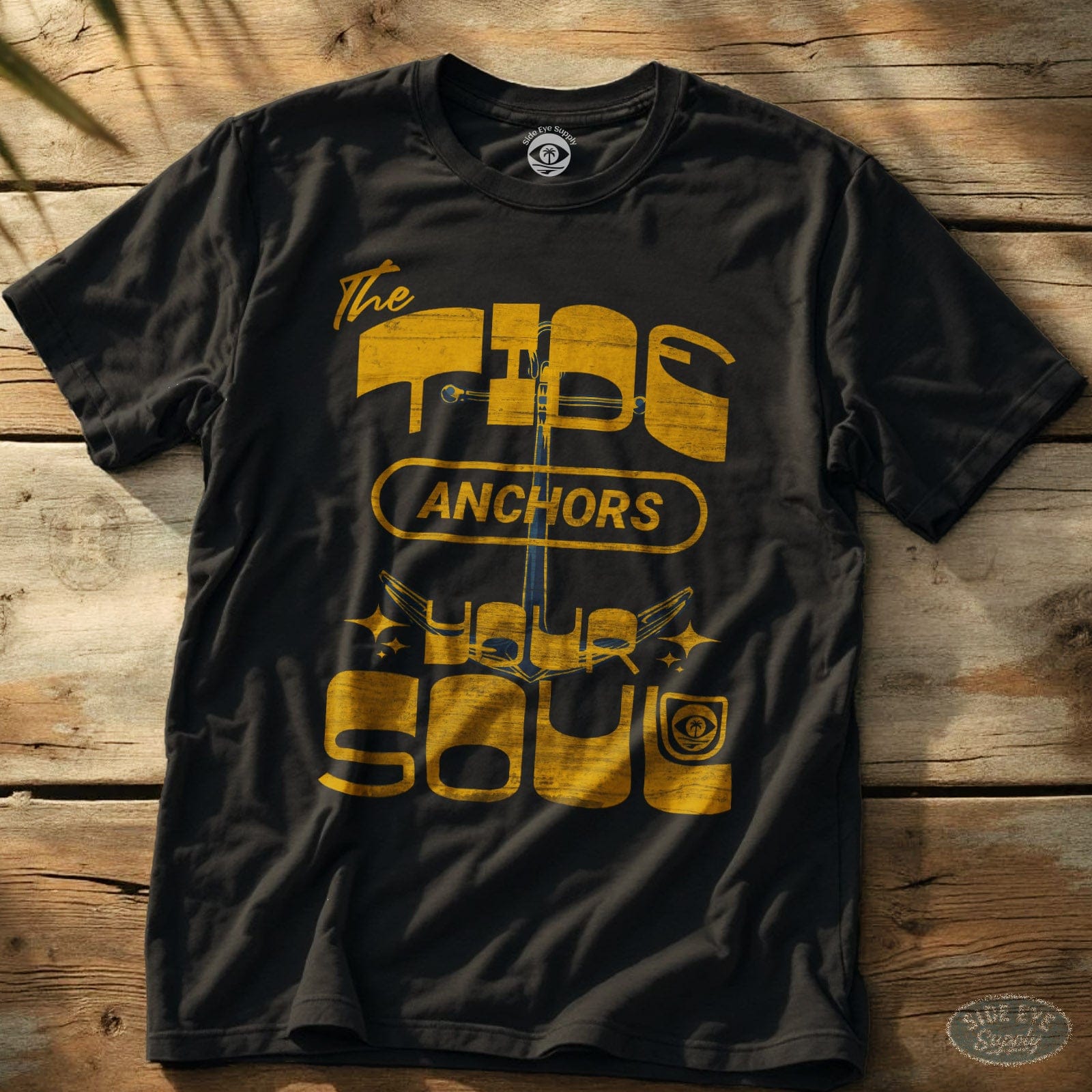 Anchor The Soul Tee Black / S - by Side Eye Supply - Surf Beach Life Apparel