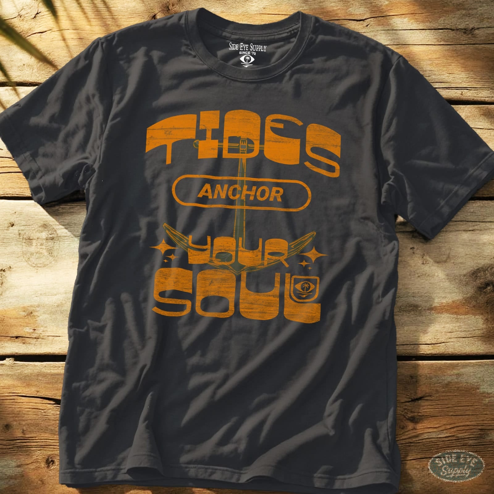 Anchor The Soul Tee Charcoal / S - by Side Eye Supply - Surf Beach Life Apparel