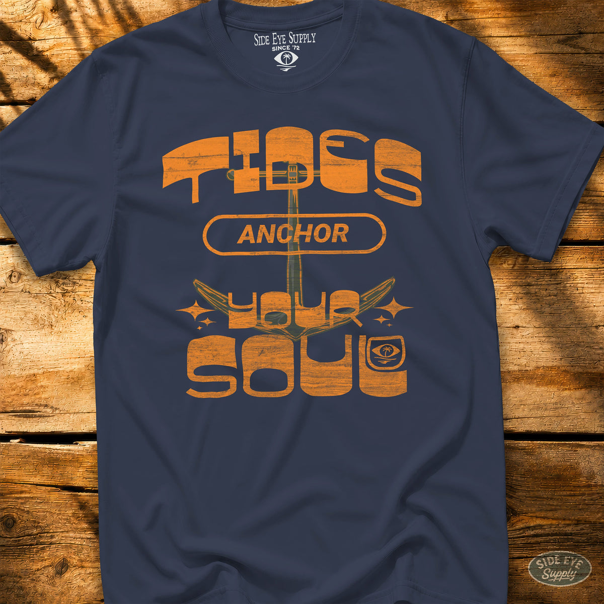 Anchor The Soul Tee Navy / S - by Side Eye Supply - Surf Beach Life Apparel