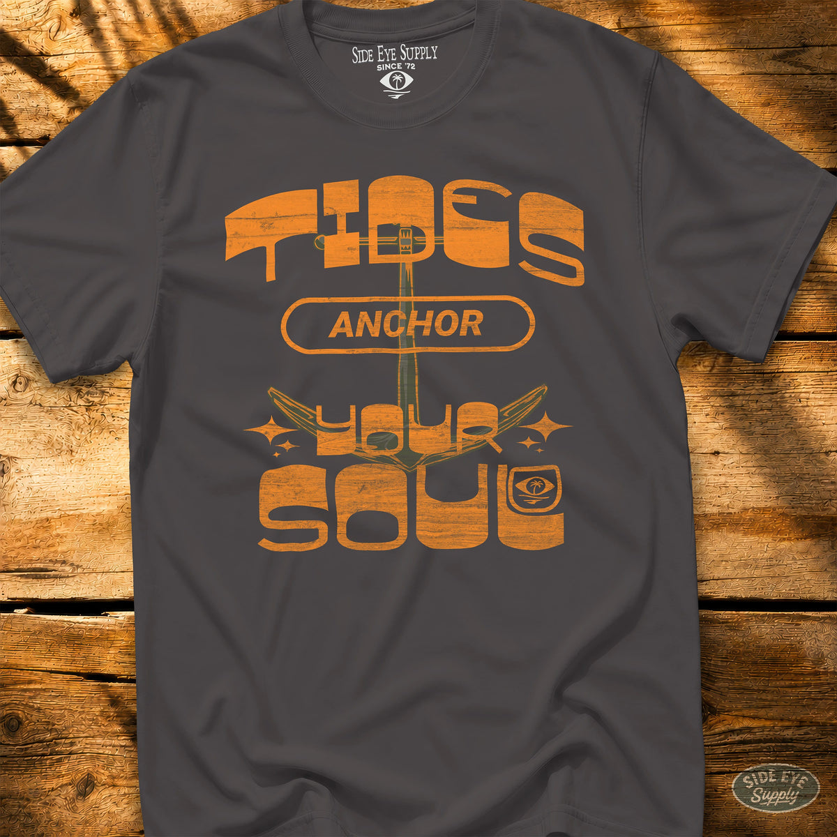 Anchor The Soul Tee Charcoal / S - by Side Eye Supply - Surf Beach Life Apparel