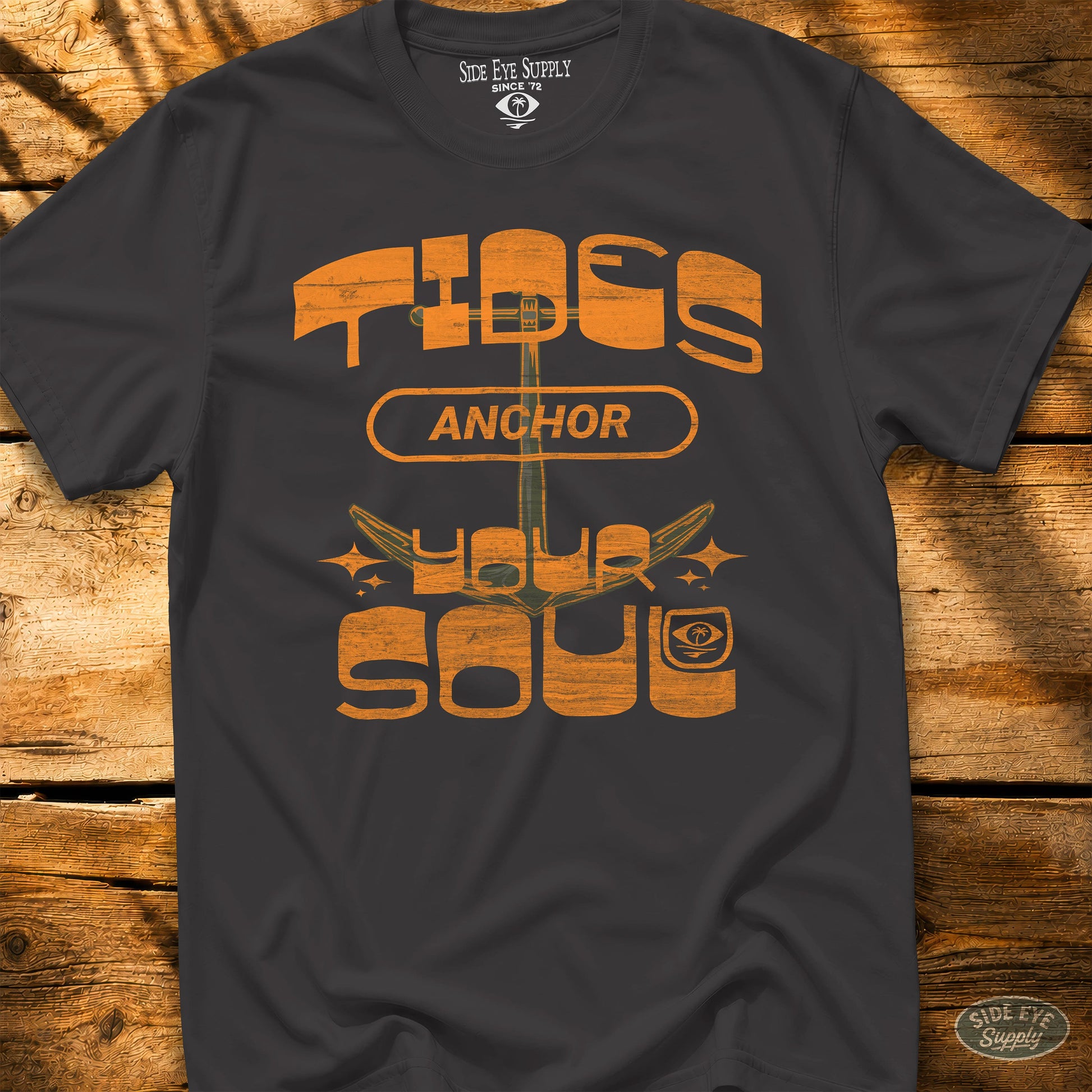 Anchor The Soul Tee Black / S - by Side Eye Supply - Surf Beach Life Apparel
