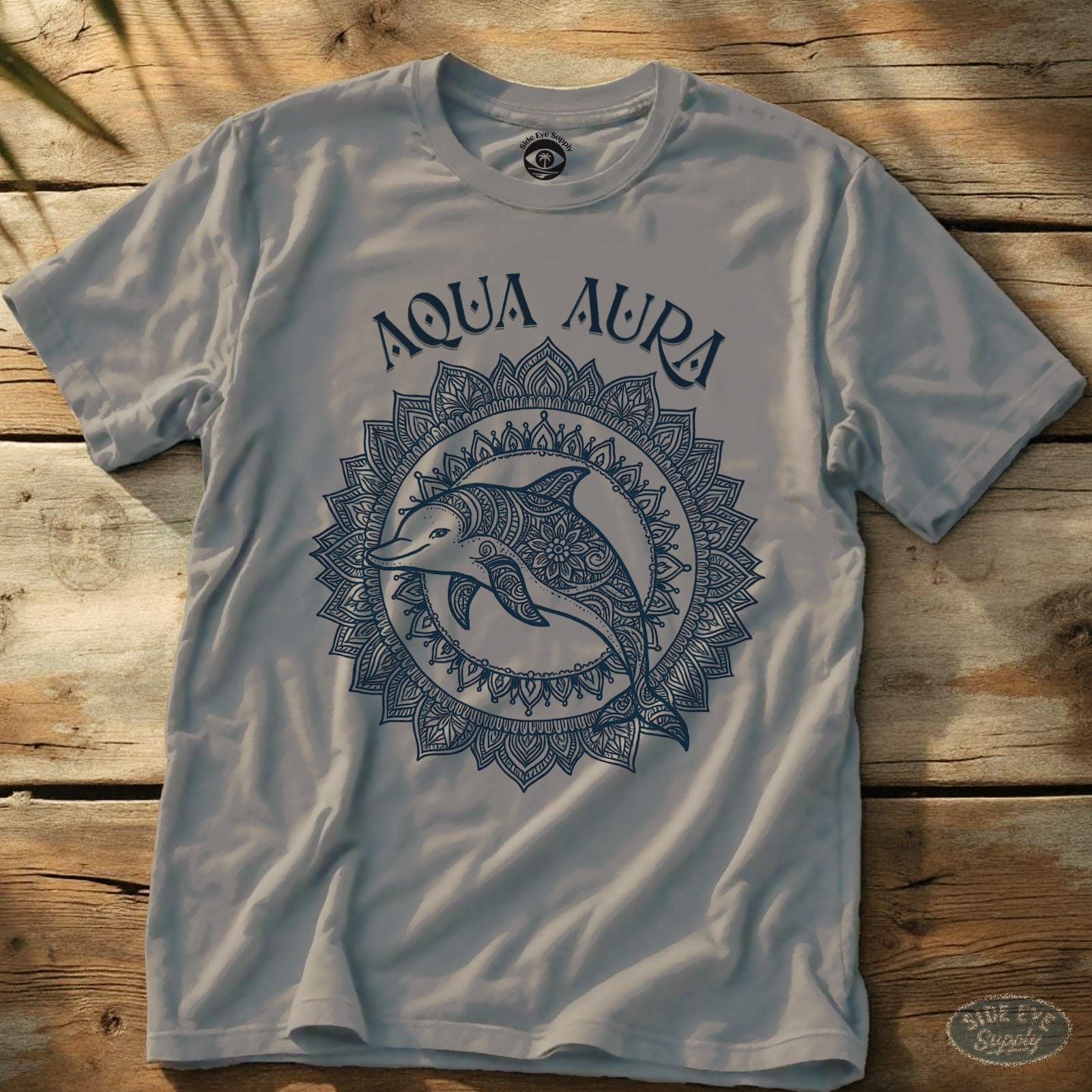 Aqua Aura Tee Ice Grey / S - by Side Eye Supply - Surf Beach Life Apparel