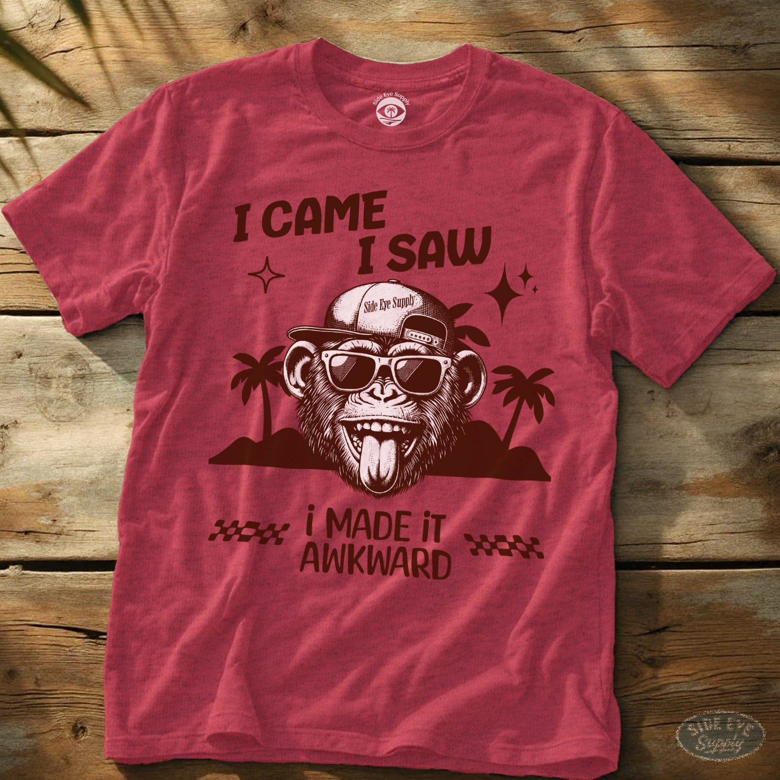 Awkward Tee Heather Red / S - by Side Eye Supply - Surf Beach Life Apparel