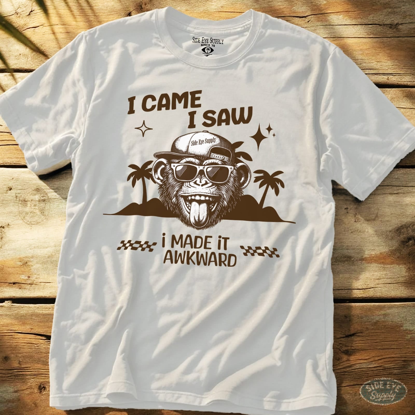 Awkward Tee White / S - by Side Eye Supply - Surf Beach Life Apparel
