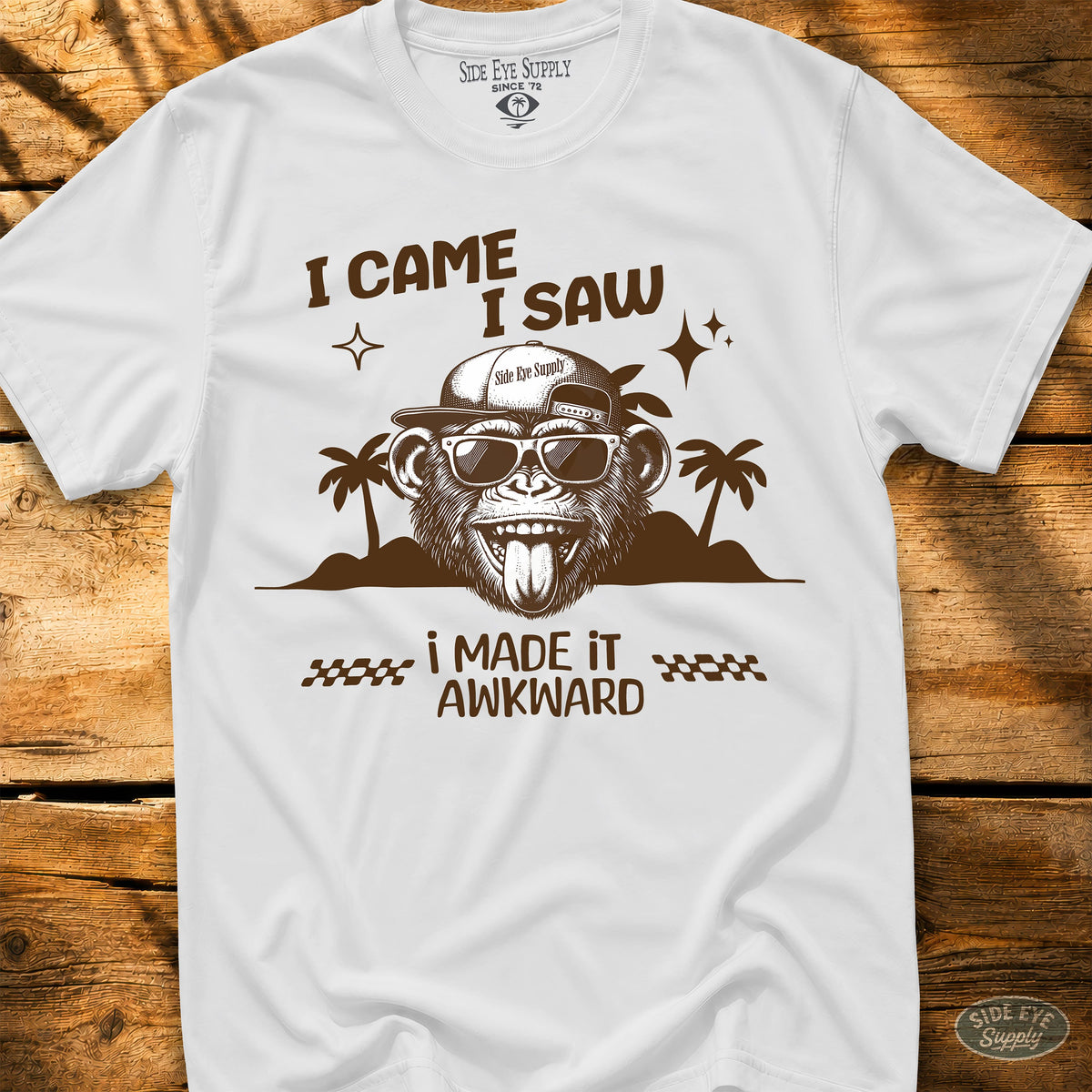 Awkward Tee White / S - by Side Eye Supply - Surf Beach Life Apparel