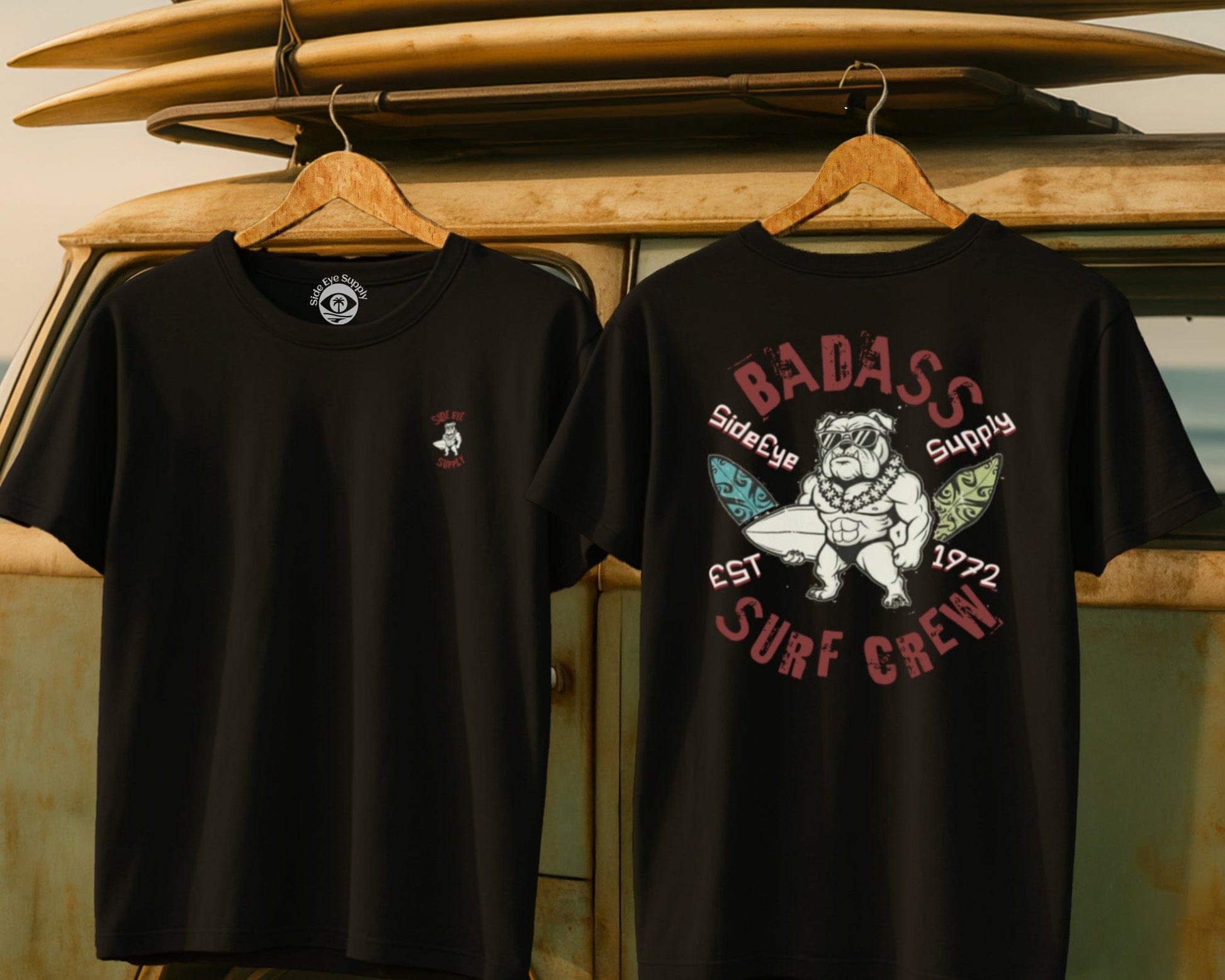 BA Surf Crew Black / S - by Side Eye Supply - Surf Beach Life Apparel