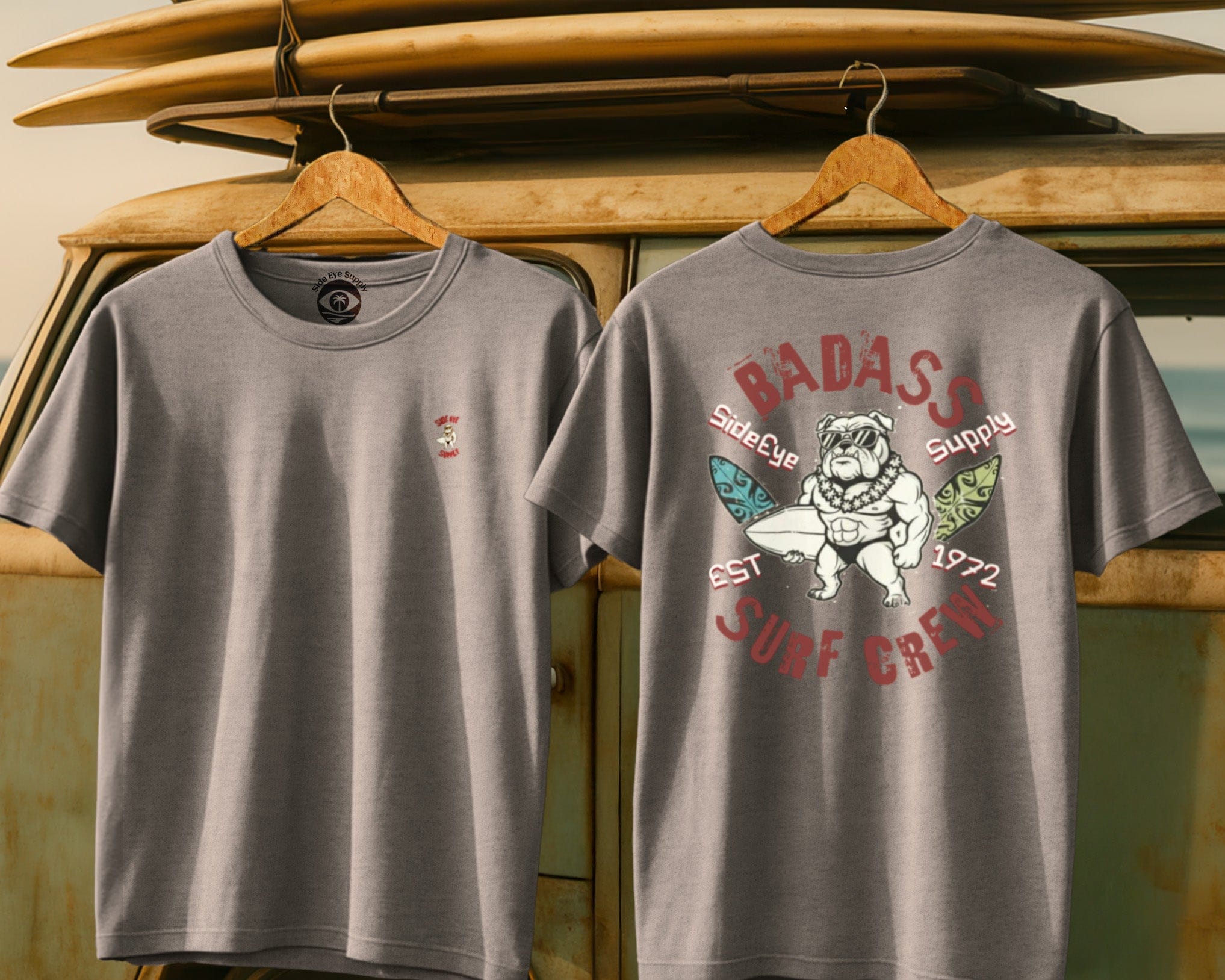 BA Surf Crew Sport Grey / S - by Side Eye Supply - Surf Beach Life Apparel