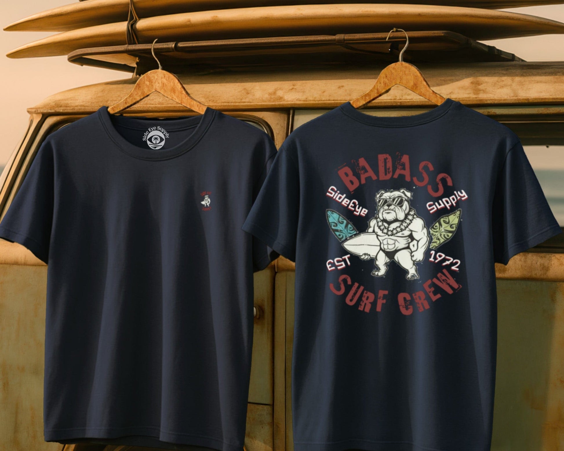 BA Surf Crew Navy / S - by Side Eye Supply - Surf Beach Life Apparel
