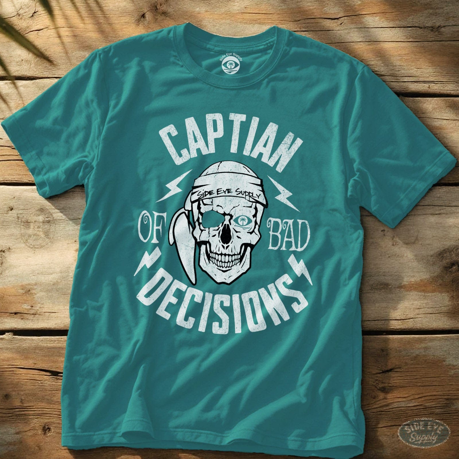 Bad Decisions Tee Tropical Blue / S - by Side Eye Supply - Surf Beach Life Apparel