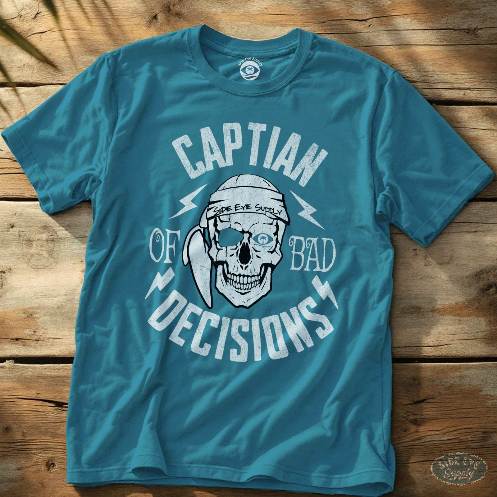 Bad Decisions Tee Sapphire / S - by Side Eye Supply - Surf Beach Life Apparel