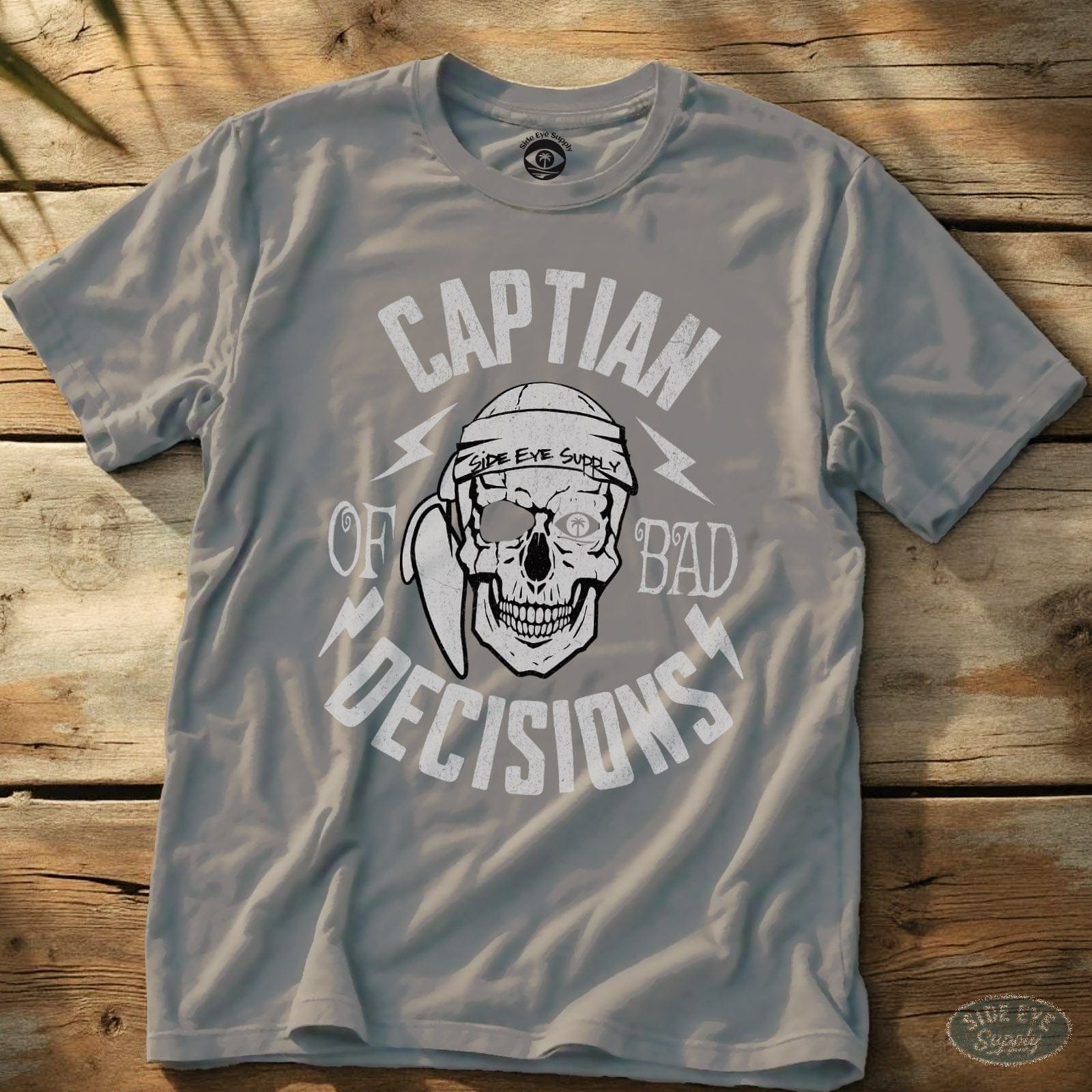 Bad Decisions Tee Ice Grey / S - by Side Eye Supply - Surf Beach Life Apparel