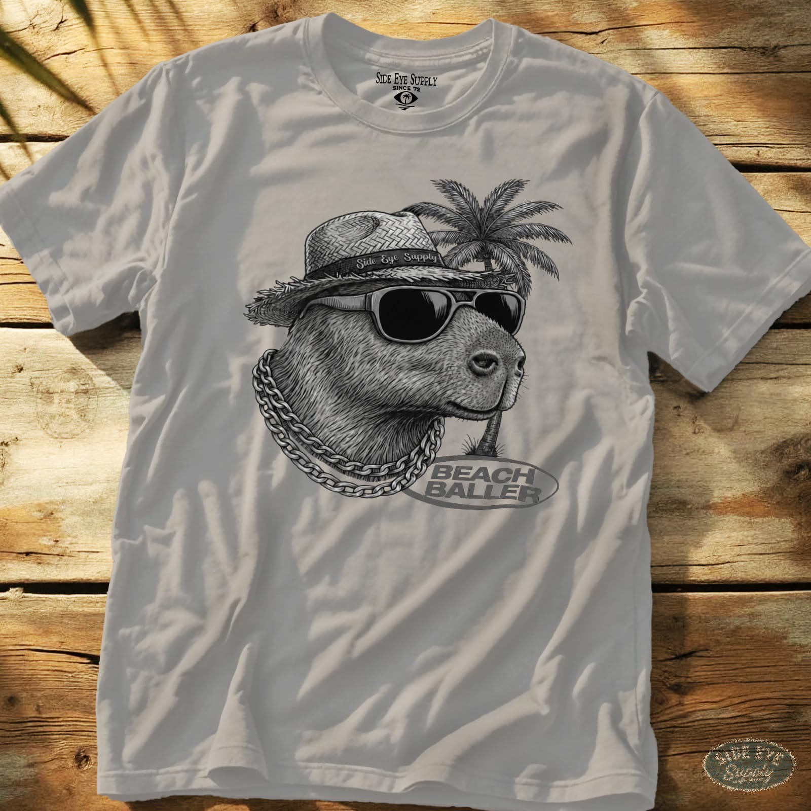 Beach Baller Tee Ice Grey / S - by Side Eye Supply - Surf Beach Life Apparel