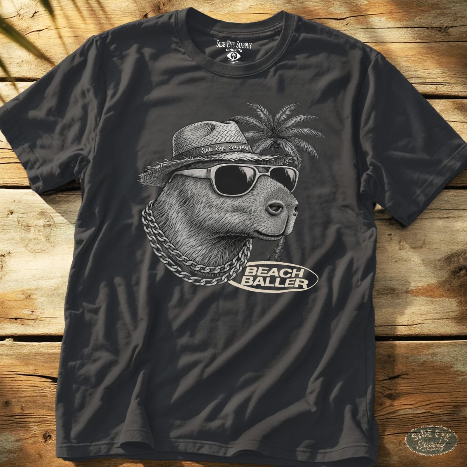 Beach Baller Tee Charcoal / S - by Side Eye Supply - Surf Beach Life Apparel