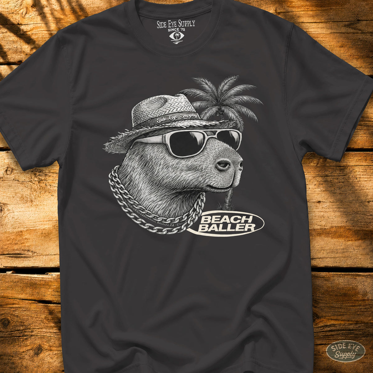 Beach Baller Tee Black / S - by Side Eye Supply - Surf Beach Life Apparel