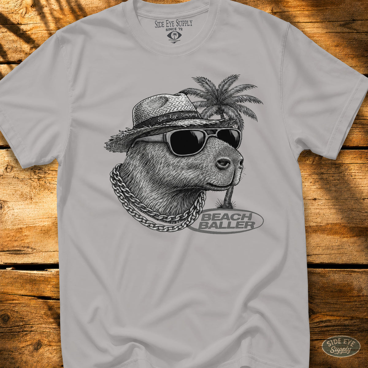 Beach Baller Tee Ice Grey / S - by Side Eye Supply - Surf Beach Life Apparel