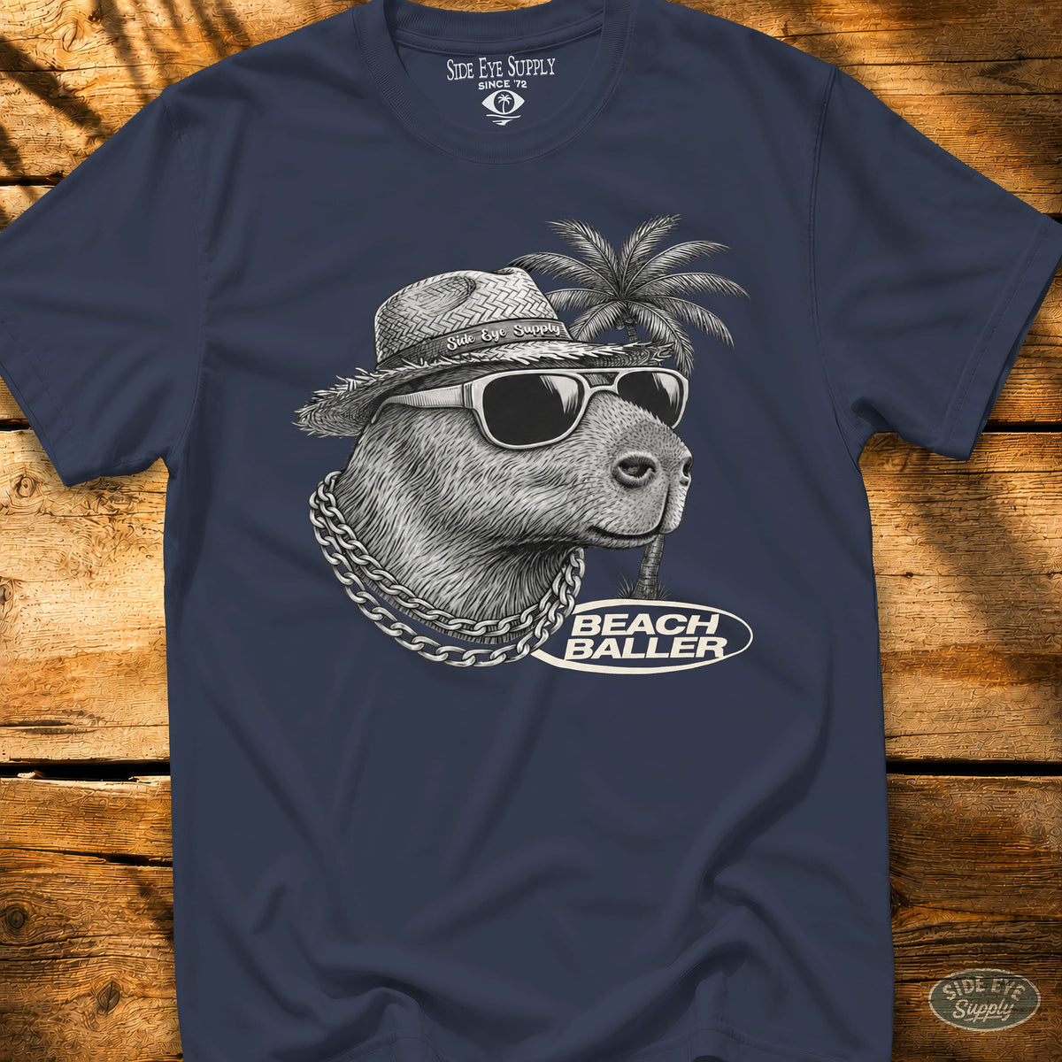 Beach Baller Tee Navy / S - by Side Eye Supply - Surf Beach Life Apparel