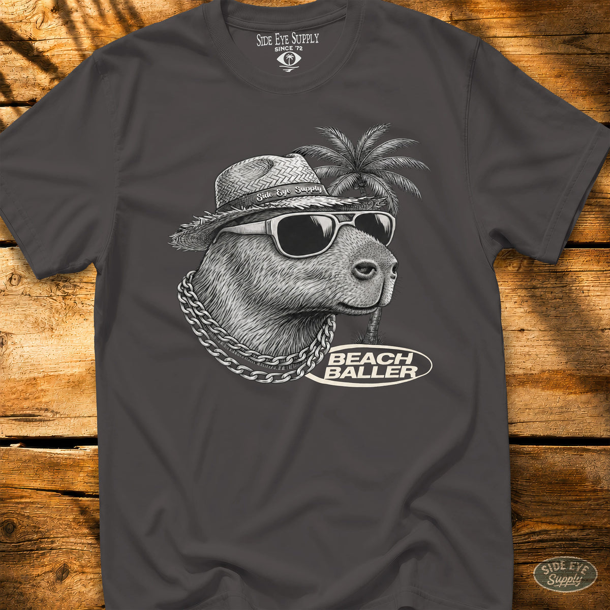 Beach Baller Tee Charcoal / S - by Side Eye Supply - Surf Beach Life Apparel