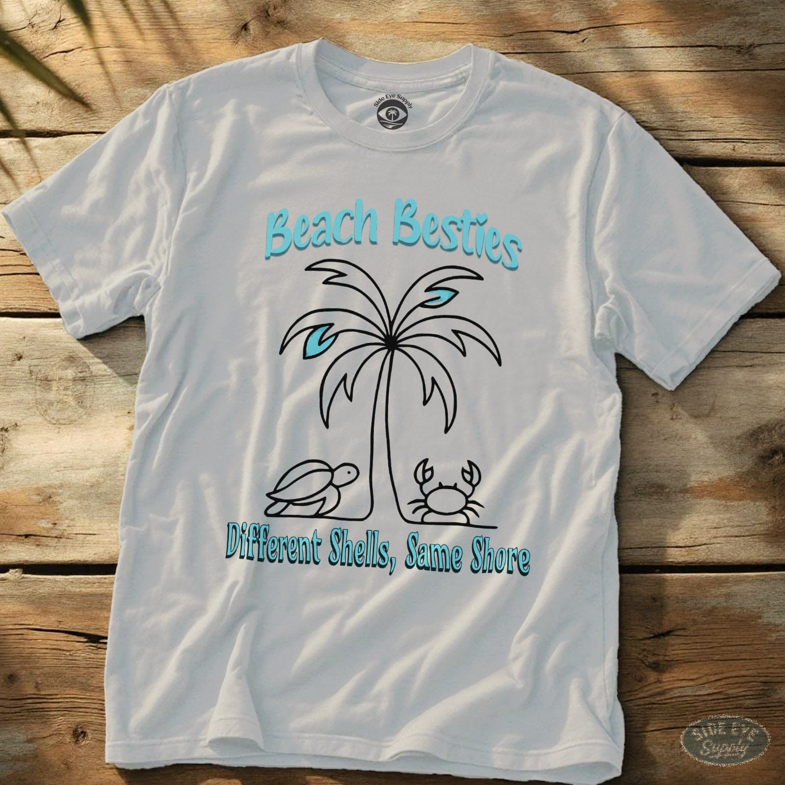 Beach Besties Tee White / S - by Side Eye Supply - Surf Beach Life Apparel