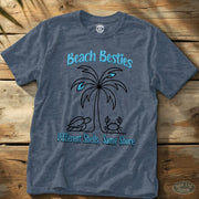 Beach Besties Tee Heather Indigo / S - by Side Eye Supply - Surf Beach Life Apparel