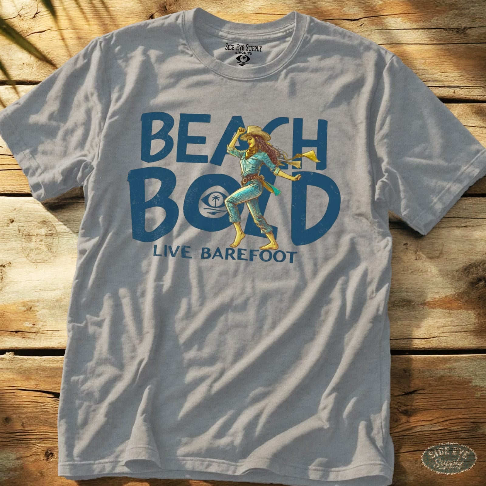 Beach Bold Tee Sport Grey / S - by Side Eye Supply - Surf Beach Life Apparel