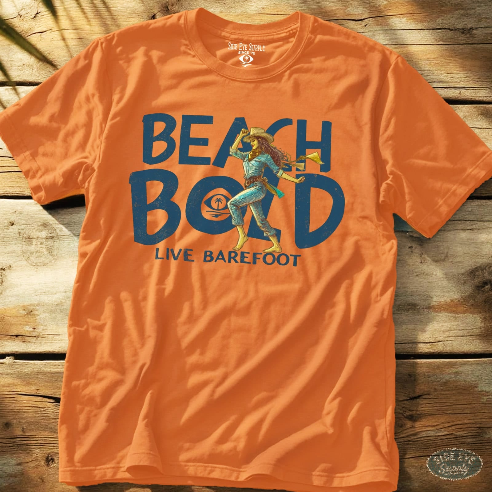 Beach Bold Tee Orange / S - by Side Eye Supply - Surf Beach Life Apparel