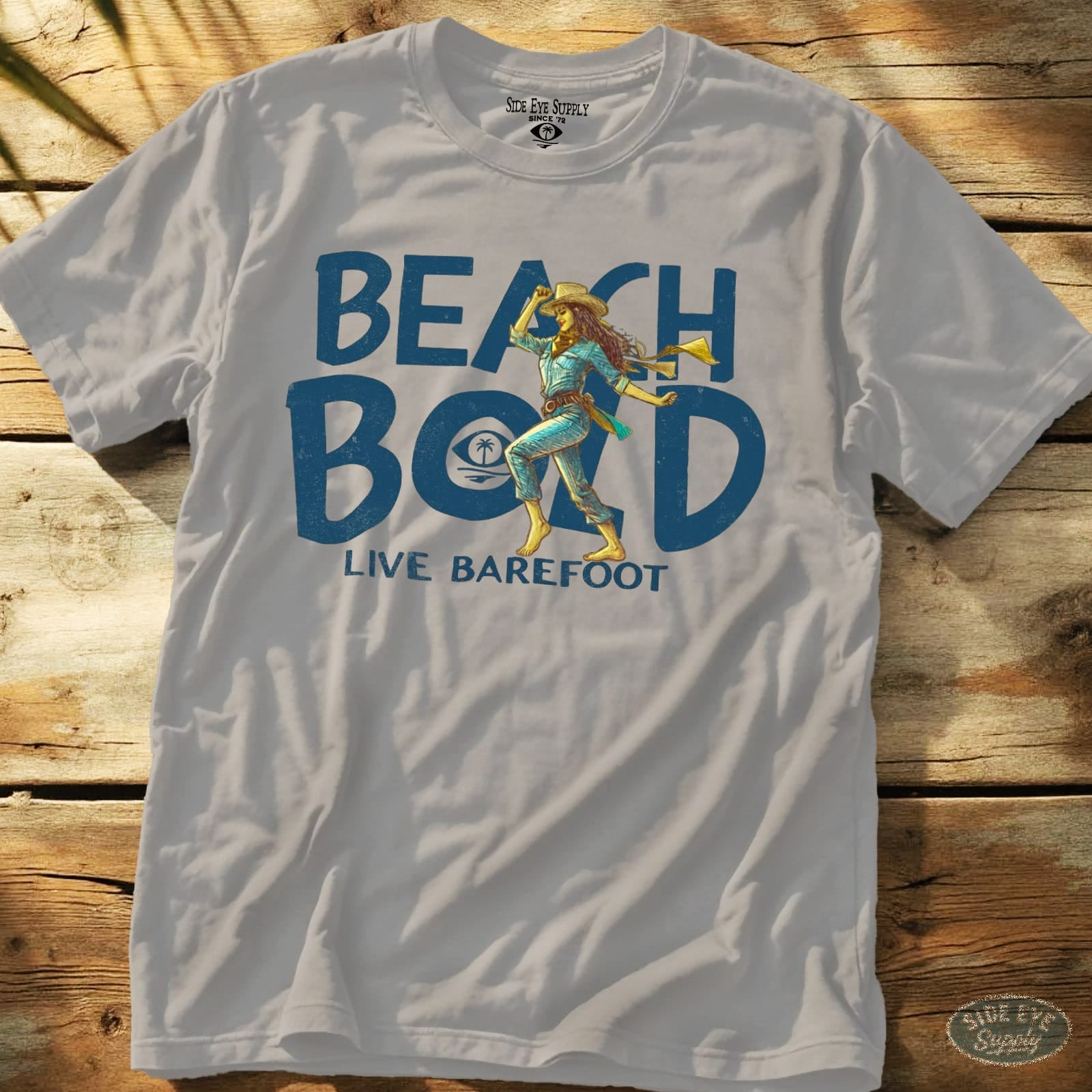 Beach Bold Tee Ice Grey / S - by Side Eye Supply - Surf Beach Life Apparel