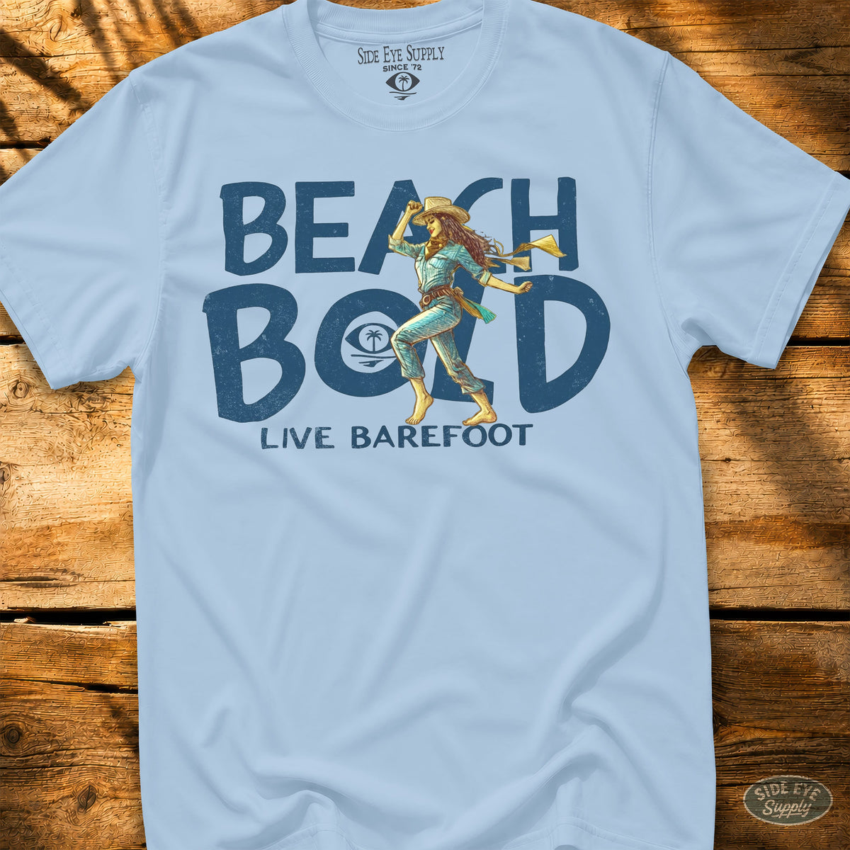 Beach Bold Tee Light Blue / S - by Side Eye Supply - Surf Beach Life Apparel